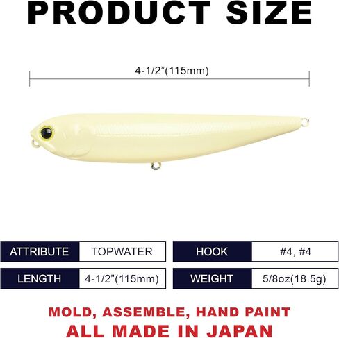 LUCKY CRAFT Sammy 115, Topwater Walking The Dog Action Tournament Winning Perfect Freshwater Lake Bass Fishing Champion Bait in Saudi Arabia