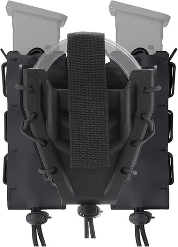 Double Hangcuff Case I Double Magazine & Hangcuff Pouch, Cuff Holster I Mags and Cuff Combo Holder, for Chained/Hinged | 9mm/Glock, fit Duty Belt/Tactical MOLLE Vest in Saudi Arabia