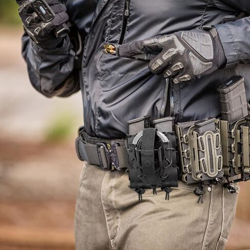 Double Hangcuff Case I Double Magazine & Hangcuff Pouch, Cuff Holster I Mags and Cuff Combo Holder, for Chained/Hinged | 9mm/Glock, fit Duty Belt/Tactical MOLLE Vest in Saudi Arabia