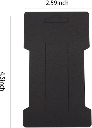 بطاقات عرض القوس بمشبك الشعر - 100 قطعة مستطيلة من بطاقات حامل القوس الشعري، حامل عرض المجوهرات، بطاقات ورقية بنية لتنظيم عرض إكسسوارات الشعر in Kuwait