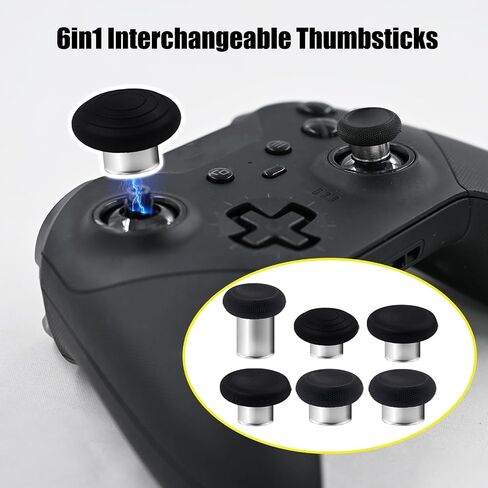 13 Pack Thumbsticks for Xbox Elite Series 2 Controller,Elite Series 2 Controller Accessories for Xbox Elite Series 2 Core Replacement Paddles for Xbox Elite 2 Controller(Silvery) in Saudi Arabia