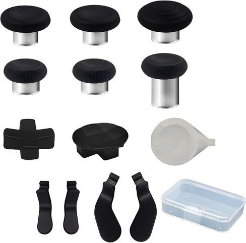 13 Pack Thumbsticks for Xbox Elite Series 2 Controller,Elite Series 2 Controller Accessories for Xbox Elite Series 2 Core Replacement Paddles for Xbox Elite 2 Controller(Silvery) in Saudi Arabia