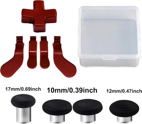 9 In1 Metal Thumbsticks Accessories for Xbox Elite Controller Series 2 Core ، مجموعة إصلاح أجزاء بديلة بديلة لسلسلة Elite Series 2 مع 4 مقايضة مقايضة ، 4 مجاذيف ، 1 D-Pads (Silver) in Kuwait