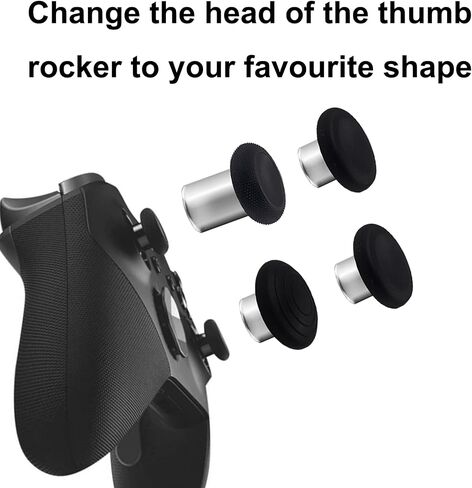 9 In1 Metal Thumbsticks Accessories for Xbox Elite Controller Series 2 Core ، مجموعة إصلاح أجزاء بديلة بديلة لسلسلة Elite Series 2 مع 4 مقايضة مقايضة ، 4 مجاذيف ، 1 D-Pads (Silver) in Kuwait