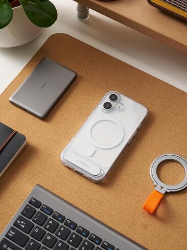 حامل TORRAS مغناطيسي قوي بدون خياطة لهاتف iPhone 17 Pro Max باللون الأزرق العميق | مناسب لـ MagSafe، حماية من السقوط من الدرجة العسكرية، مسند غير مرئي قابل للتعديل، زر التحكم في الكاميرا، غير لامع شفاف in Kuwait