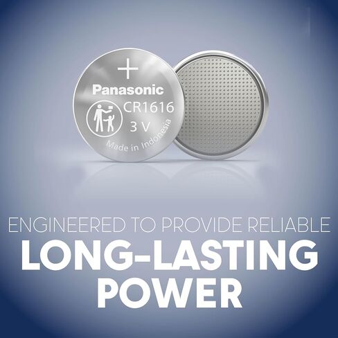 Panasonic CR1616 3.0 Volt Long Lasting Lithium Coin Cell Batteries in Child Resistant, Standards Based Packaging, 4-Battery Pack (Pack of 2) in Saudi Arabia