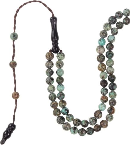 Tasbih Premium Muslim Prayer Beads Made with Natural Stone Beads for Daily Misbaha and Meditation (8mm (99 Beads), Howlite, White) in Saudi Arabia