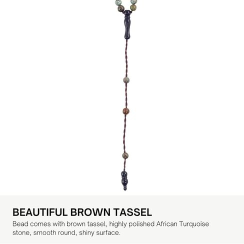 Tasbih Premium Muslim Prayer Beads Made with Natural Stone Beads for Daily Misbaha and Meditation (8mm (99 Beads), Howlite, White) in Saudi Arabia