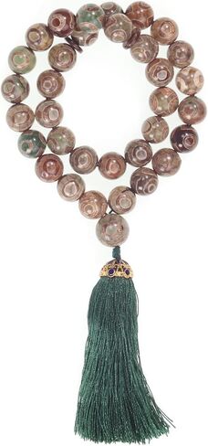 Tasbih Premium Muslim Prayer Beads Made with Natural Stone Beads for Daily Misbaha and Meditation (8mm (99 Beads), Howlite, White) in Saudi Arabia