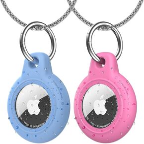 Waterproof Airtag Necklace for Kids Adults Women,Hard PC Full Protection,29in Adjustable Alloy Necklace with Airtag Holder for Apple Air Tag