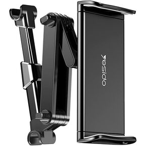 Car Headrest Mount for Tablets and Phones, Extends for Rear Seat Use, Fits iPhone, Android, Tablet, Phone