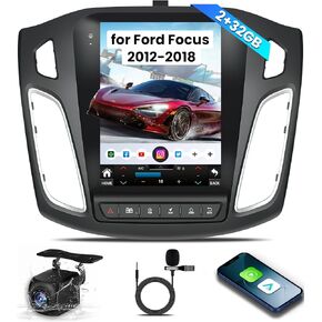 Car Radio for Ford Focus 2012 2013-2018: Car Stereo with 1280x800 HD 5G WiFi Wireless CarPlay Android Auto 1080P Backup Camera - 10.4 Inch Touchscreen with GPS Bluetooth SWC FM