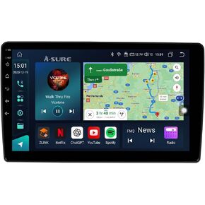 ASURE 8" Car Stereo Radio for Chevrolet Silverado GMC Sierra Yukon 2007-2013,4Core 2G+64G Android Car GPS Navigation Unit with Wireless Carplay,Android Auto,1280x720 HD Touchscreen Multimedia Player
