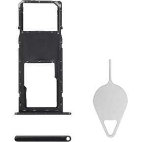 Sim Card Tray Replacement for Samsung Galaxy A11 (Single SIM Version) Black Card Tray Slot Holder Bracket Adapter with Needle Ejector for A11 SM-A115U SM-A115U1