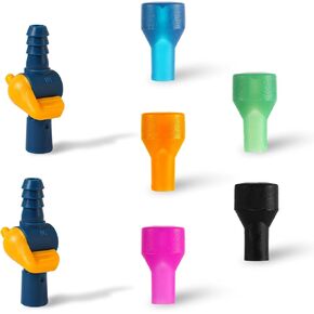 7pcs Bite Valve Replacements Mouthpiece for Camelbak, Bladder Bite Valve Replacement Cover Straight Connectors for Backpack Hydration Bladder (Straight Connector)