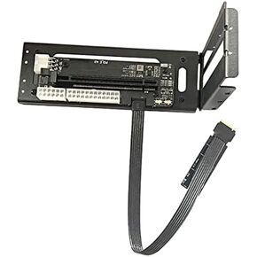 JMT R43SG Gen4 M.2 M-Key to PCIe X16 4.0 Bracket Card Card STAND المتوافقة مع NVME SSD NUC Card Card Dock (30 سم)
