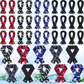 Tarpop Camo Cooling Neck Wraps Scarf with Snap Buttons Ice Cooling Bandana Headband for Hot Weather Outdoor Neck Cooler