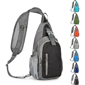 Small Crossbody Sling Backpack Hiking Daypack, Lightweight Casual Shoulder Chest Multiple Bag Sports Outdoor Travel (Lake Blue)