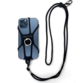 Lanyard Holder Cell Phone Lanyard, Phone Tether - Phone Leash Anti Theft Anti Pickpocket Neck Phone Holder, Adjustable Silicone Lanyard for Phone