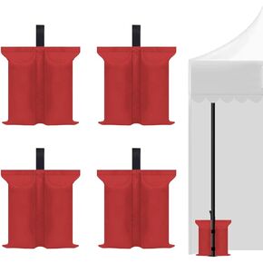 Canopy Weights 112 LBS Sand Bags Gazebo Tent Sand Extra Large Pop up Gazebos Weights Sand Bags for Ez Pop up Canopy Tent Outdoor Instant Canopies 4Pack (Black)