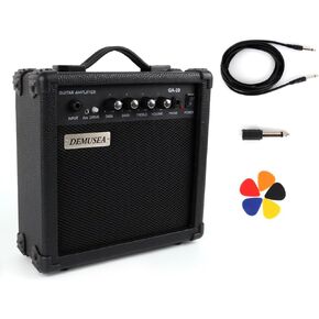 20W Pro Watt electric amplifier amp practice small portable travel mini with jack jack aux cistination concit treble bass volume jack with 3 meters cable audio adapter sicks in Kuwait