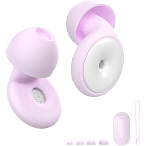 Ear Plugs for Sleeping Noise Reduction, 30dB Ear Plugs for Hearing Protection, Silicone Soft Reusable EarPlugs for Sleep, Concert, Focus with Case & 4 Pair Eartips
