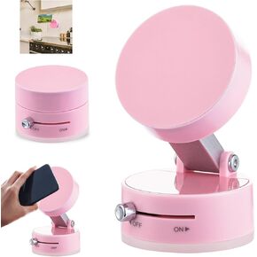 Vacuum Magnetic Phone Holder Updated Suction Cup Phone Mount Foldable Multi-Scenario Application 360° Adjustable Magnetic Phone Holder for Gym/Kitchen/Bathroom/Car/Desktop(Black)