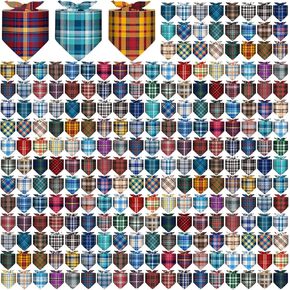 Geyoga 240 Pcs Dog Bandana Bulk Summer Spring Pet Bandanas Bibs Triangle Dog Scarf Bibs Dog Kerchief Adjustable Dog Bandana for Small Medium Large Dogs Cats Pet Costume Accessories (Paw Print)