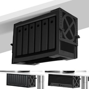 Adjustable Under Desk PC Mount Bracket - Universal Holder for NAS Devices, UPS, Mini Tower Computers, Xbox Series X/S, OptiPlex7000/7010 Space-Saving Under Desk Installation Solution