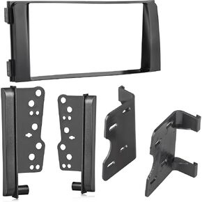 NuIth Double DIN Radio Dash Kit Fits 2003-2009 Toyota 4Runner Black ABS Plastic Stereo Mounting Kit