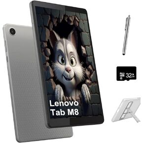 Lenovo Tab M9 9" HD Tablet, Media Tek Helio G80 8-Core Processor, Android 12 or Later, 3GB RAM 32GB Storage, Dolby Atmos, Wi-Fi, Bluetooth, USB-C, Gray, w/64GB MicroSD Card&Folio Case&Film&Stylus Pen