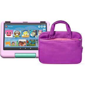 Fire HD 10 Kids Tablet, 10.1" (32 GB, Pink) Sleeve Bundle