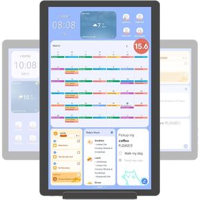 Cozyla 15.6'' Android Tablet Digital Calendar Wall Touch Screen Chore Chart to Do List Notepad Smart Electronic Calendar for Family Meal Planner Support All Google Play Apps w/Stand Wall Mount White