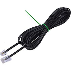 سلك الهاتف الأمر ، 5M RJ11 6P4C إلى RJ45 8P8C كابل توصيل الهاتف الأسود (5 أمتار)