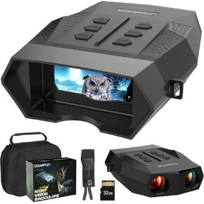 Night Vision Binoculars Goggles - 1312FT/400M Digital Infrared Night Vision Binoculars for Adults,Hunting,Spy,Military Tactical,Camping in Complete Darkness,32GB Memory Card