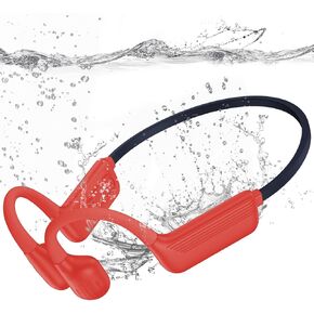 Swimming Headphones-Bone Conduction Headphones, IP68 Waterproof Open Earphones, Bluetooth 5.4 Underwater Sport Earbuds with 32 GB MP3 Memory for Swimming, Running, Cycling, Gym-Ashy