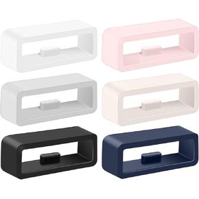 6-Pack Band keepers Compatible with Disney Magic Band 1.0 & 2.0 & +, Silicone Replacement Watch Strap Loop/Holder/Clips