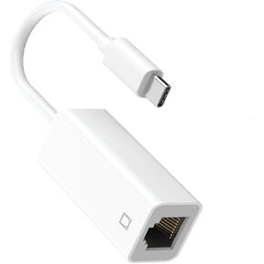 USB C to Ethernet Adapter for iPhone 16 15,[Apple MFi Certified] Type C to Gigabit Ethernet Adapter,Portable RJ45 LAN Network Cable for Apple iPhone 16 15 Pro Max MacBook iPad Galaxy Pixel PC Laptop