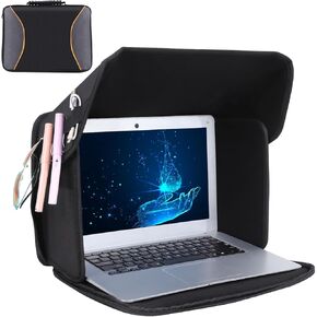 Laptop Sun Shade Laptop Sun Glare Shield Privacy Screen Hood Lightweight Laptop Sunshade Bag for Working Outside Portable Shield Cover 15-16'' (Patent Pending)