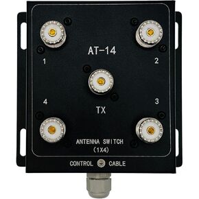 AT-14-DUTY الشاقة 4-Way Coxial Remote Switch Kit-500W PEP ، 1.8MHz-60MHz ، SO-239 Connectors