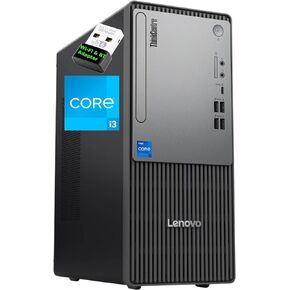 Lenovo ThinkCentre Neo 50T Tower Computer, Intel i3-13100 4-Core (Beats i5-12400-T), 16GB RAM, 512GB NVMe SSD,HDMI, VGA, USB-C, Card Reader, Wi-FI/BT Adapter, Gen 5 Desktop, Windows 11 Pro