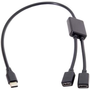 cy cable type-c otg to dual المنافذ cable usb-c female hub cable لقرص فلاوس كمبيوتر محمول كمبيوتر in Kuwait