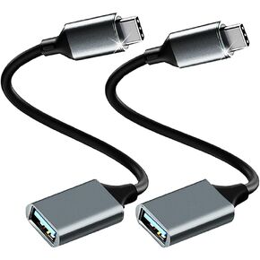 محول USB C إلى USB 3.0 [2 Pack] ، Type-C Male to USB Female ، USB C Male to USB Cable OTG ، متوافق مع iPhone 16/15 Pro/Max ، iPad Pro ، MacBook Pro/Air ، Samsung Galaxy ، Google Pixel