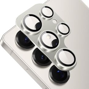 واقي عدسة الكاميرا ل Samsung Galaxy S25 Ultra 5G ، 9H صلابة الزجاج المقسى ، قاعدة سبيكة الألومنيوم غير اللامعة ، واقي شاشة الكاميرا المضاد للخلع لجالاكسي S25 Ultra 5G - Titanium Blue