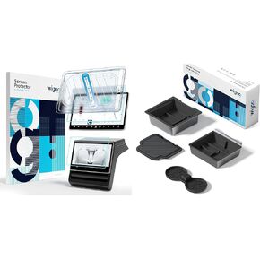 Wigoo Tesla New Model Y Juniper/Model 3 Screen Protector & Console Organizer 4PCS