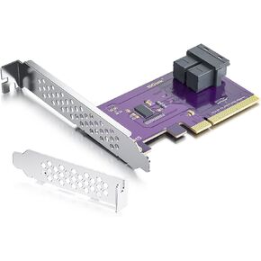 10Gtek M.2 (M Key) to SFF-8643 Adapter for PCIe 3.0 x4 Interface Conversion, Enabling High-Speed NVMe SSD Connectivity in U.2 Storage Systems