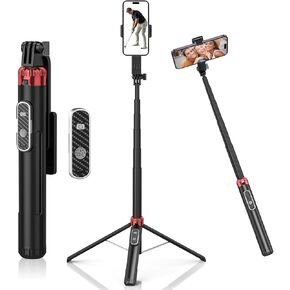 62" Phone Tripod & Selfie Stick for Golf Training, Extendable Cell Phone Tripod Stand & Travel Tripod with Remote, Golf Training Aid - Solidest Cell Phone Tripod Compatible with iPhone Android