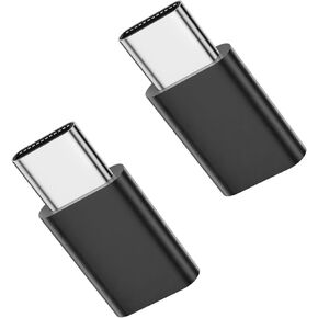 2 Pack Lightning to USB C Adapter Charging Connector Fast Charging for iPhone 15/16 Pro/16 Pro Max/16 Plus/Samsung S24/ Type C Charger Connector Cable for iPhone 16/15 Charger Not for OTG/Audio Black