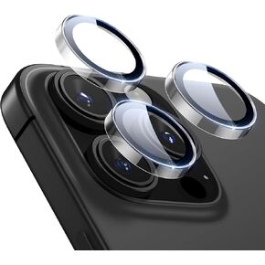 ESR for Samsung Galaxy S23/S23 Plus (2023) Camera Lens Protectors, Individual Lens Protectors, Scratch-Resistant Ultra-Thin Tempered Glass with Aluminum Edging, Galaxy S23 Case Friendly, 1 Set, Silver
