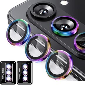for Samsung Galaxy Z Fold6 Camera Lens Protectors, Glitter Bling Sparkly Camera Cover with Aluminum Edging,Individual Metal Lens Cover [Case Friendly],Bling-Purple in Kuwait